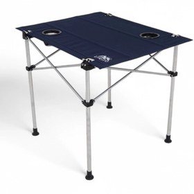 Resim Lerato TG-2024-15 Bardaklıklı Katlanabilir Kumaş Piknik Kamp Masası Lacivert 
