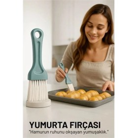 Resim MiraLive Yumurta Fırçası 14 cm Mutfak Yağlama Sos Sürme Fırçası Pasta Hamur Fırçası 