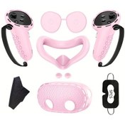Resim Motion003 Meta Quest 2 Oculus Quest 3 3s Gri Uyumlu 7si 1 Arada Silikon Kilif Vr Baslik Kontrolcu Kabi Lens Kapak 