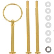 Resim Getshopmini Epoksi Kek Standı Kulp Yuvarlak Gold M002 