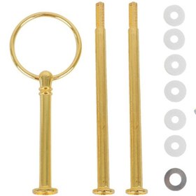 Resim Getshopmini Epoksi Kek Standı Kulp Yuvarlak Gold M002 