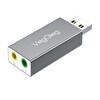 Resim VegGieg USB Harici Ses Kartı Adaptörü 3.5mm Kulaklık ve Mikrofon Girişli V-K102 