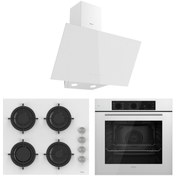 Resim Ferre Soft Line Basic Beyaz Ankastre Set ( QBL62CB-CS206-D078 ) 