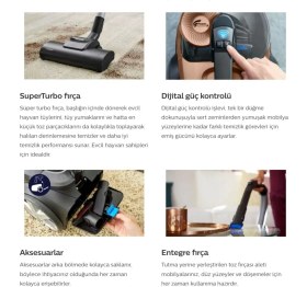 Resim Philips Yüksek Çekim Gücü 7000 Serisi Marathon Toz Torbasız Süpürge ve Büyük Boy Çay Makineli Paket 