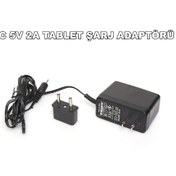 Resim Universal Tablet Pc Adaptörü İnce Sarı Uçlu Şarj Cihazı Dc 5V 2A 