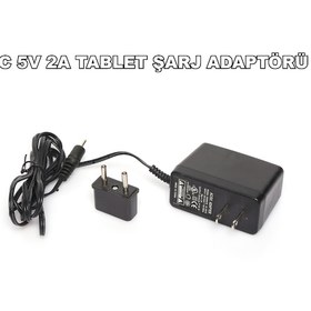 Resim Universal Tablet Pc Adaptörü İnce Sarı Uçlu Şarj Cihazı Dc 5V 2A 