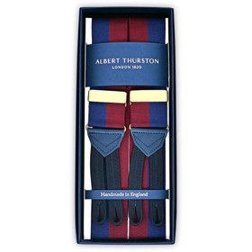 Resim Lacivert Bordo Şeritli Pantolon Askısı 