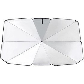 Resim Neevoyu Oto Cam Gölgeleyici Şemsiye - Tişekli Büyük Boy, Uv Engelleyici Isı Yalıtımı, Deri Kılıf İle 