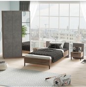 Resim Yurudesign New Home Genç Odası Takımı 3'lü Set Beton Kahve Hm10-cg 