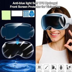 Resim lelinker 3PCS VR Headset Protective Film for Vision Pro, HD Transparent Anti-Scratch Soft TPU Screen Protective Films, VR Headset Glasses Screen Film for Vision Pro Accessories 2024 