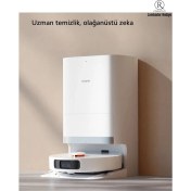 Resim Xiaomi Premium Robot Süpürge - 6000 Pa Emiş Gücü, Akıllı Navigasyon ve Otomatik Çöp Boşaltma ile Derin Temizlik, Onerous Lambader Hediye 