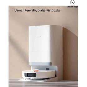Resim Xiaomi Premium Robot Süpürge - 6000 Pa Emiş Gücü, Akıllı Navigasyon ve Otomatik Çöp Boşaltma ile Derin Temizlik, Onerous Lambader Hediye 