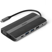 Resim Dark DK-AC-U31X44 USB 3.1 Gen1 Type C 12in1 Ether-USB-C&USB-C PD-2xHDMI-VGA-TF SD -3xUSB 3.0- Hub 