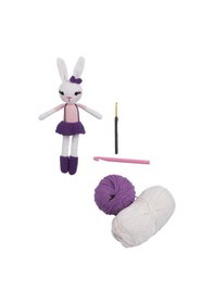 Resim Amigurumi Organik Oyuncak-uyku Arkadaşı Tavşan-örme Mor Tavşan 