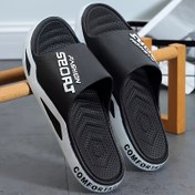 Resim Erkek Moda Rahat Açık Burunlu PVC Sandaletler - Nefes Alabilir Kaymaz İç/Dış Mekan Plaj Terlikleri ile EVA Yastık, Hafif ve Dayanıklı Tasarım Her Mevsim için 