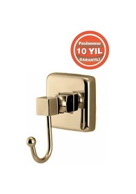 Resim Çelik Banyo Paslanmaz Pirinç Kumru Tekli Bornozluk Banyo Askısı Altın Gold Gold 