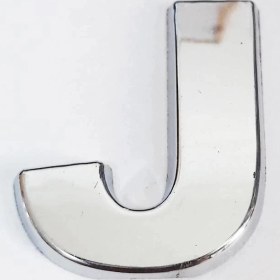 Resim Belle Fusion Mey Ithalat® Cemax J Harfi 3,75 cm Krom Yapışkanlı 