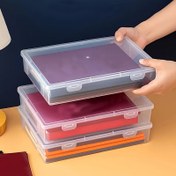 Resim Toz Geçirmez Kapaklı Şeffaf Dosya Organizatör Kutusu - Üst Üste Konulabilir A4/A5 Belge Tepsisi, Ev, Ofis, Okul, Araç İçin Masa Organizatörü - Kağıtlar, Kırtasiye, Kartvizitler İçin Yer Tasarrufu Sağlayan Depolama - Profesyoneller, Öğrenciler, Sevgililer Günü, Yeni Yıl İçin İdeal Hediye - Dayanıklı 