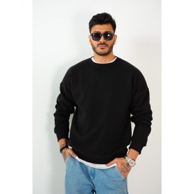 Resim Habbe Unisex Basic Bisiklet Yaka Oversize Sweatshirt 