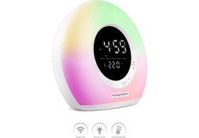 Resim Powerway Saat Alarm USB Aux Müzik Çalar Radyo Gece Lambası Taşınabilir Space Bluetooth Hoparlör 