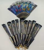 Resim Limelia Çiçek Desenli Yelpaze 50 Adet 