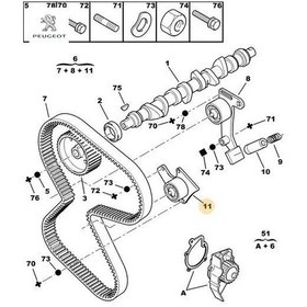 Resim Gergi Makarasi Peugeot 53202210/ Vkm23241/ 0830.13 Cıtroen, Peugeot 0830.13 