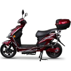 Resim Falcon New Handy 5 Akülü Elektrikli Motosiklet Kırmızı 5 Tekerlekli Yüksek Performanslı Batarya 