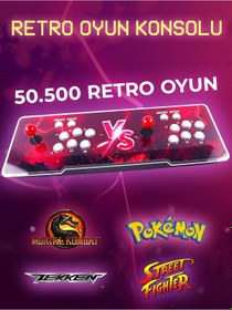 Resim Habl 2025 Retro Arcade Oyun Konsolu 50500 Oyunlu Süper Box 