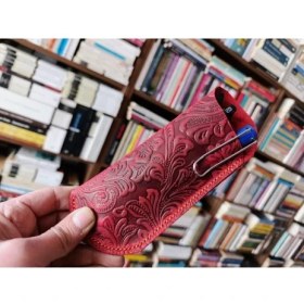 Resim Mahfuz Hakiki Deri Tamamen Emeği 17,5 x 7 cm Gözlük Kılıfı - Kalem Kutu NLU396 