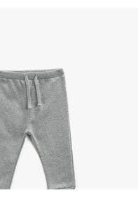Resim Koton Beli Bağlamalı Basic Eşofman Altı Gri Melanj 1ymb48529ok 