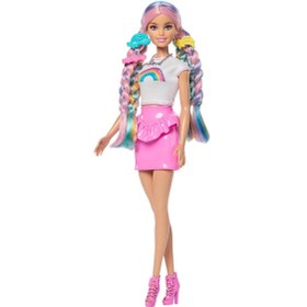 Resim Barbie Gökkuşağı Saçlar Bebeği JJP07 