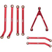 Resim Tenfowee Alüminyum Yüksek Temassız Chassis Link Seti, Axial Scx24 C10 Bronco Jeep İçin, Performans Artırıcı, Kırmızı, 1/24 Ölçekli 