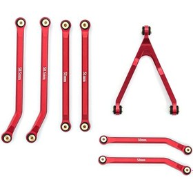 Resim Tenfowee Alüminyum Yüksek Temassız Chassis Link Seti, Axial Scx24 C10 Bronco Jeep İçin, Performans Artırıcı, Kırmızı, 1/24 Ölçekli 