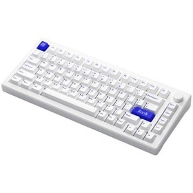 Resim Akko MOD 007B PC Blue on White V3 Piano Pro Switch RGB Kablosuz Hotswap Mekanik Oyuncu Klavye 