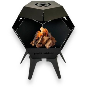 Resim Pratikoutdoor Miğfer Ateş Çukuru, Orman Ve Bahçe Şöminesi, Ateş Standı 