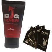 Resim Big Lover Erkeklere Özel 50 ml Jel 50 ml Maximum Strength Hardening Gel For Men + Playboy 5 x 5 ml Lubricant Jel 
