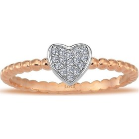 Resim Lova Pırlanta Kalp Yüzük - 1010239 