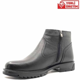 Resim rekorsport Rekor Sport Hakiki Deri Termal Taban İçi Kürklü Bot Erkek Bot Ayakkabı RS-001SIYAH 