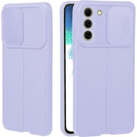 Resim Smcase Samsung Galaxy S22 Plus 5g Kılıf Lensi Kamera Korumalı Deri Dokulu Silikon Mor 