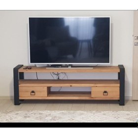 Resim Masif Ahşap Tv Ünitesi (539811450) 