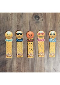 Resim 5 Adet Emoji Kitap Ayracı 15 Cm 