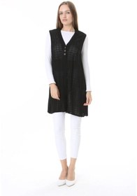 Resim Fresh&Moda Kadın Triko Mevsimlik Araboy Merserize Büyük Beden Anne Yelek 