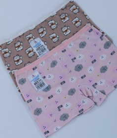 Resim Dondeza Kız Çocuk Baskılı Likralı Ikili Boxer 