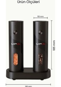 Resim Şarjlı Baharat Öğütücü 100 Ml Renkli 