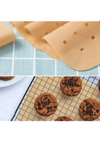 Resim Büro Ev Ofis Mutfağı İçin 250adet 20,1cm Kullan At Delikli Kare Sızdırmaz Fritözde Pişirme Kağıdı Seti 