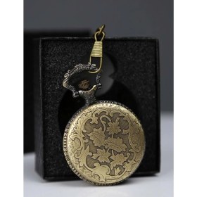 Resim Kuzey Tacı Özel Kutulu Mekanik Çarklı Vintage Köstekli Saat Özel Tasarım Vip 