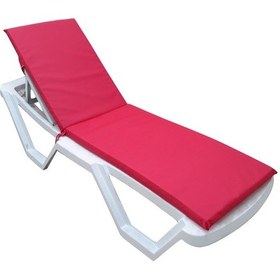 Resim Mirzade Standart Fermuarlı Şezlong Minderi Su Geçirmez Kumaş-pembe 