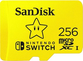 Resim SanDisk Nintendo Switch 256GB 100MB/s microSDXC Hafıza Kartı SDSQXAO-256G-GN3ZN 