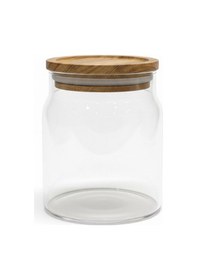 Resim 500 Ml Akasya Kapak Kavanoz Şeffaf 