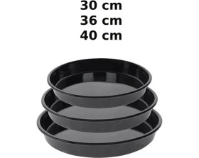Resim abnturk 30-36-40 cm 3 Adet Emaye Yuvarlak Fırın Tepsisi Seti 